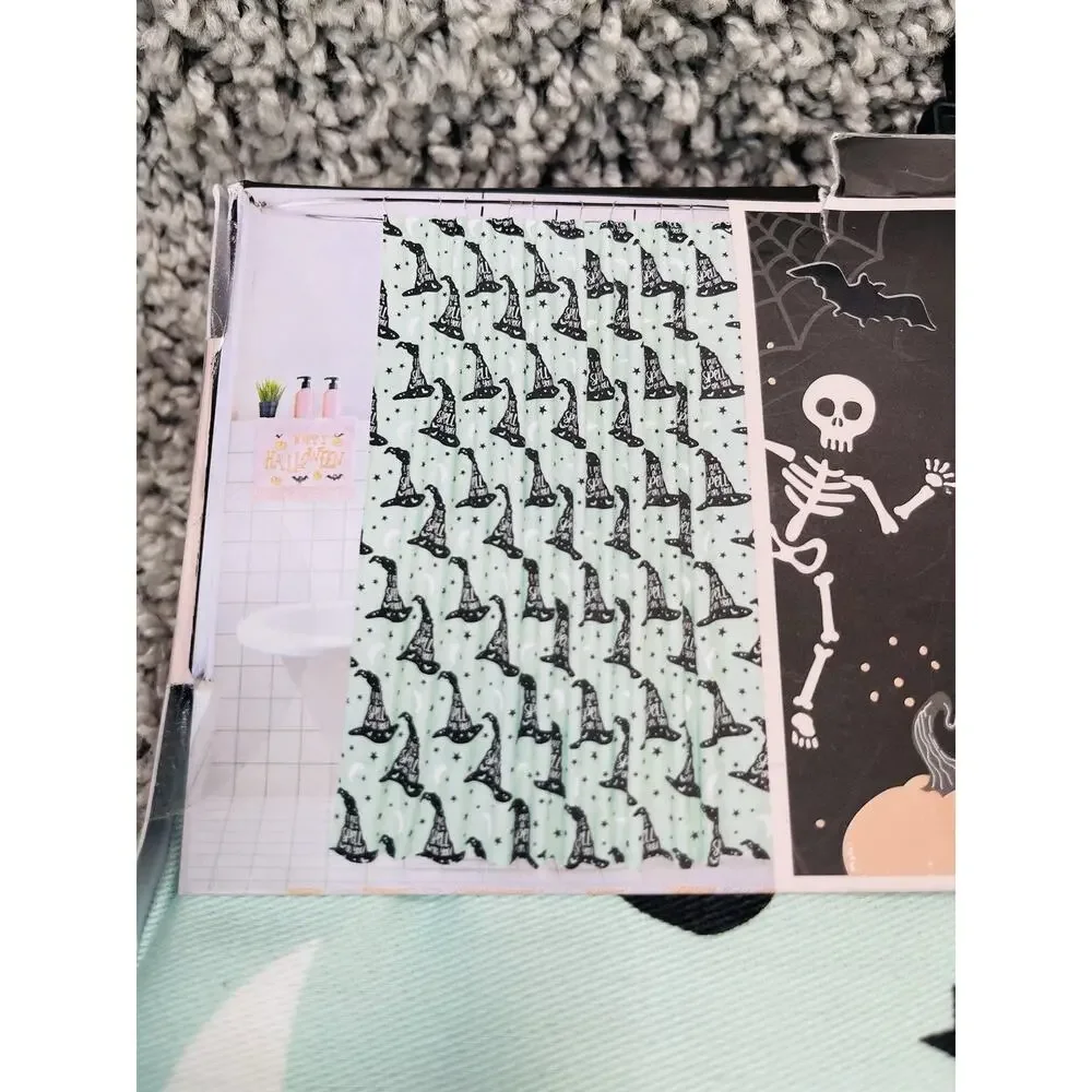 Sweet and Spooky Shower Curtain Halloween I Put A Spell On You Printed Design